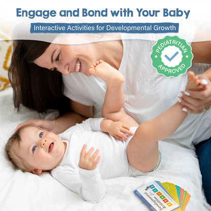 Lulu & You Baby Activity Cards - Playtime Ideas Focused on Baby Development and Stimulation - Newborn Activities from Birth to 1 Year – 0-12 Months Old Baby Must Haves - Baby Activity Book
