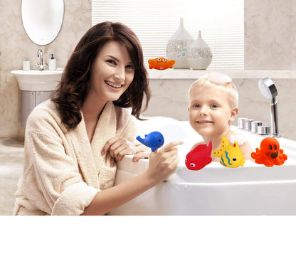 UMBWORLD Preschool Bath Toys Rubber Floating Baby Wash Shower Toy for Toddlers Kids Party Decoration15 Pcs (Sea Animal)