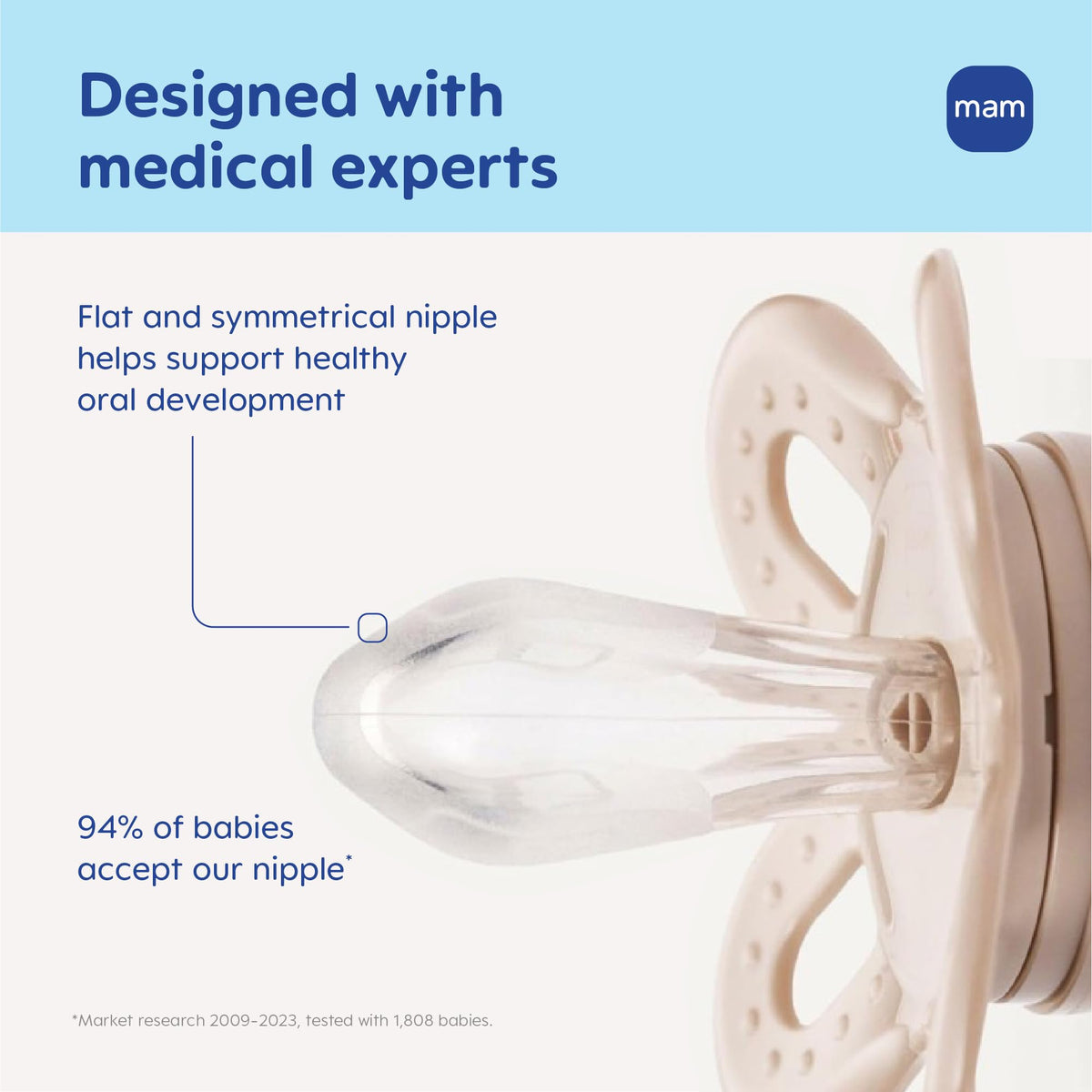 MAM Original Start Baby Pacifiers 0-3 Months, BPA-Free Skin Soft Silicone Nipple, Glows in The Dark, Developed with Medical Experts Specially for Smaller Newborn Mouths, 4 Pk, Made in Europe