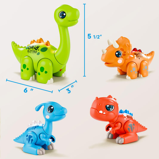 iPlay, iLearn Toddler Assembly Dinosaur Toy, Easy Take Apart Dinosaur Building Set W/Light & Roars Sound, STEM Learning Educational Toy, Birthday Gift for 18 Month 1 2 3 4 5 Year Olds Kids Boys Girls