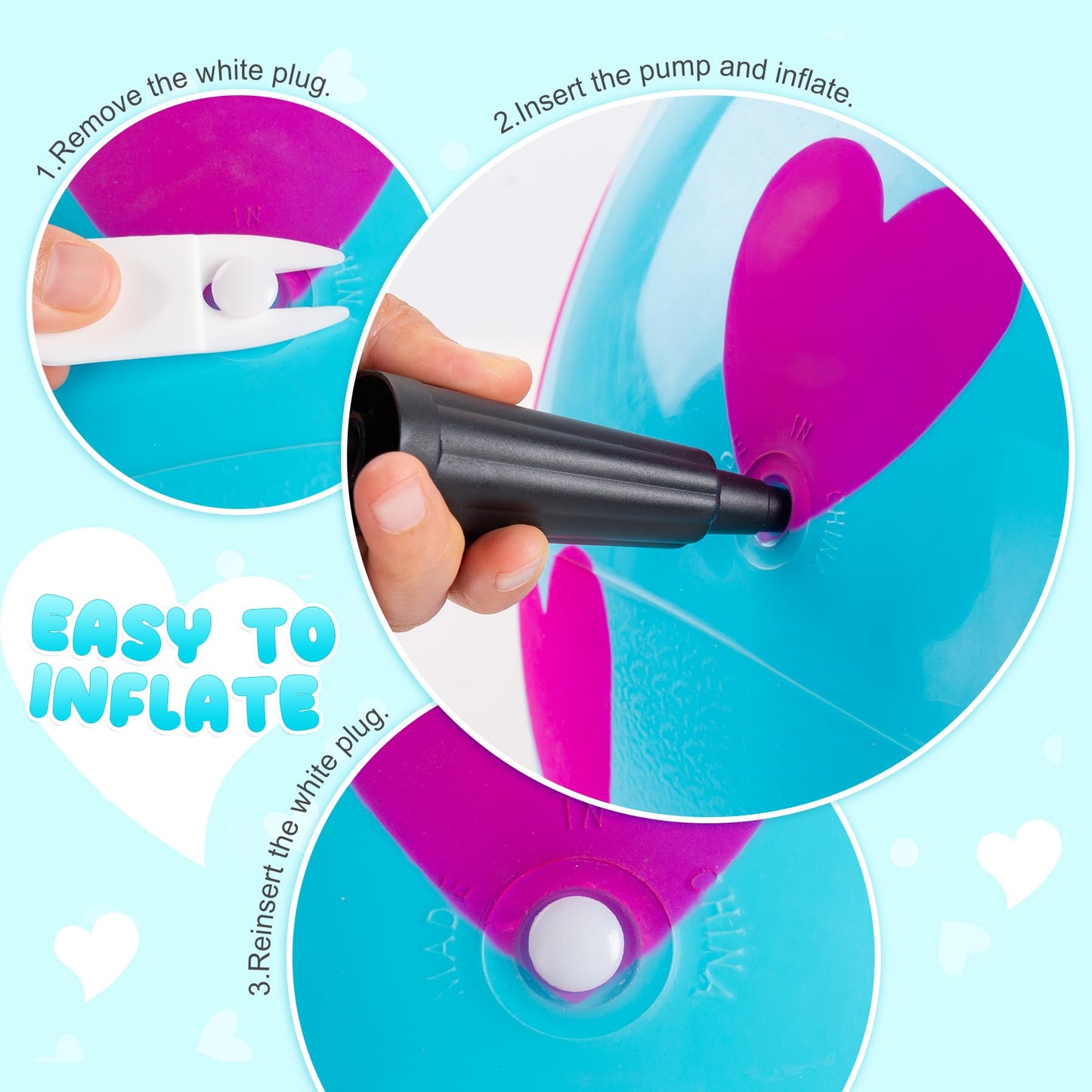 PlayZap Hopper Balls for Kids 3-6, Bouncy Ball with Handle, Inflatable Bouncing Hopper, Garden Hopping Toys Girls Boys Gifts