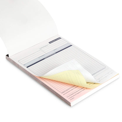Blue Summit 50 Contractor Invoice Receipt Books, Estimate Book Contractor with Blank Invoice Sheet, 50 Full Page 3 Part Invoices, Carbonless Forms with Carbon Copies, Letter Size
