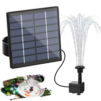 AISITIN Solar Water Pump for Outdoor Features, 2026 Upgraded DIY Fountain Kit With 6 Nozzles, 9.8ft Power Cord, for Bird Bath, Ponds, Garden, Fish Tank Solar Powered Water Fountain Pump