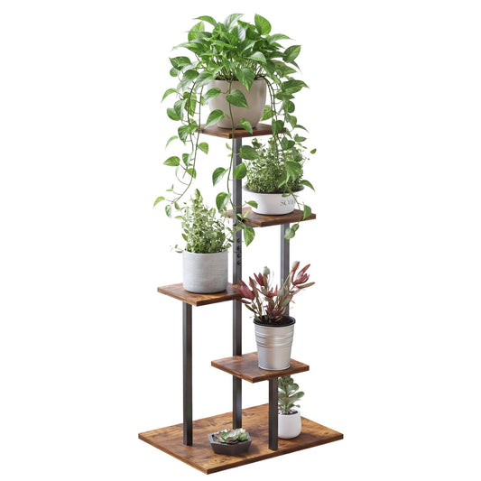 VonDream 4 Tier Plant Stand Indoor, Tiered Plant Stands for Indoor Plants Multiple, Corner Flower Stand for Living Room, Multi-Layer Vintage Design Plant Shelf