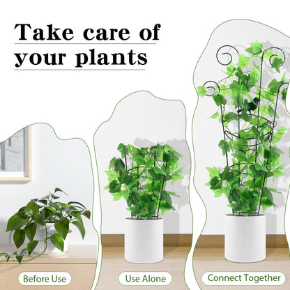 ZOUTOG Trellis for Climbing Plants Indoor 4 Pack 30 Inch,Rustproof Metal Garden Trellis for Potted Plants,Houseplant Support Indoor Outdoor for Ivy Pothos Monstera Hoya Flower Vines(Butterfly Shape)