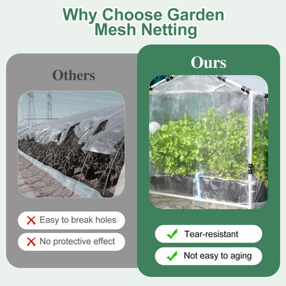 Garden Netting Pest Barrier 10 x 50FT Garden Mesh Netting Insect Netting Garden Neting for Raised Beds Garden Insect Barrier Plant Mesh Cover for Vegetable Flowers Fruits Plants Greenhouse
