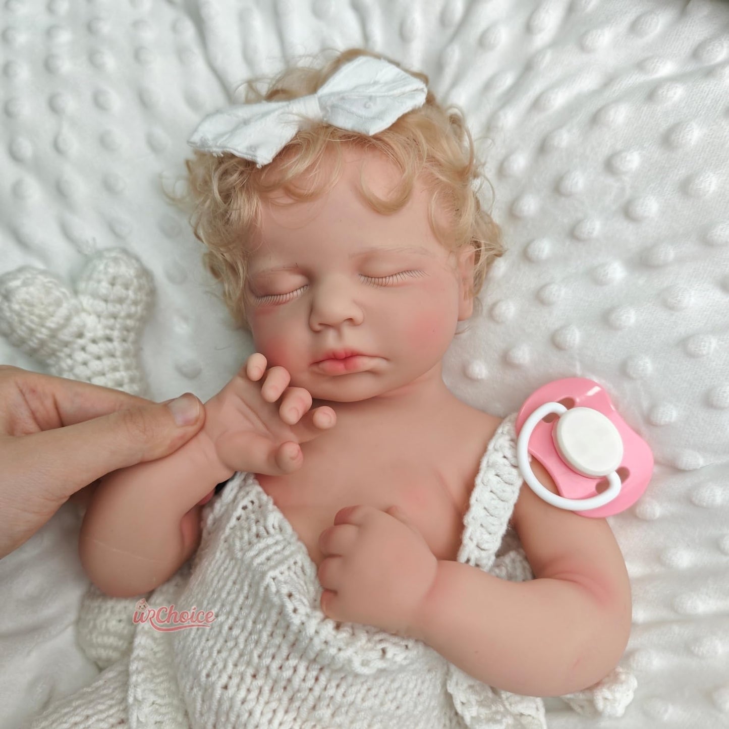 Oppaionaho Full Body Silicone Baby Doll with Hair 20 Inch Lifelike Reborn Baby Dolls Girl with Mouth That Opens Sleeping Newborn Doll Anatomically Correct