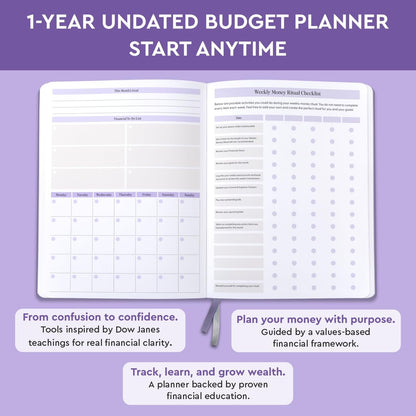 Dow Janes Planner Panda Planner Budget Planner 2026 Financial Planner – Monthly Budget Planner & Bill Payment Tracker, Expense Tracker Notebook, Budget Book, 8.5 x 11 Softcover Purple 120gsm
