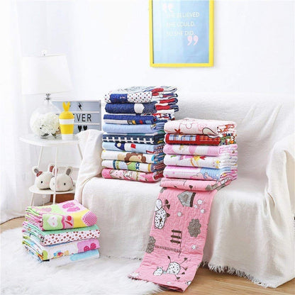 ABREEZE Coverlet Quilt Bedspread Throw Blanket for Toddler Kid's Girl & Boys Bed Gift 100% Cotton Toddlers and Baby Quilt(43x51 inch, Owl)