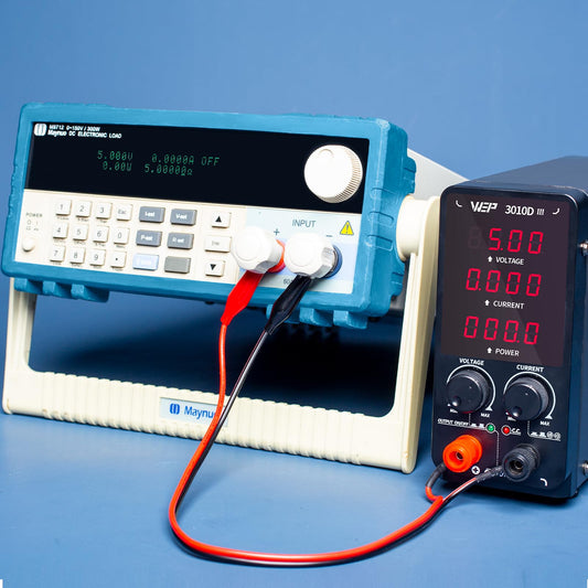WEP 3010D-III DC Variable Power Supply 30.00V 10.00A High Precision Bench Lab Power Supply with Alligator Clips for anodizing kit, Electroplating, arduino, breadboard