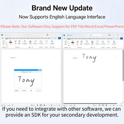 Visualible Signature Pad E-Signature on Word, Excel, PowerPoint and PDF with Timestamp 6x4 Inch Writing Area with Battery-Free Stylus Pen Suitable for Windows