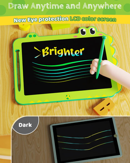 12 inch LCD Writing Tablet for Kids, Unicorn Toys Gifts for Girls Aged 3-5, Toddler Girl Kids Educational Travel Toy, Birthday Gift for 3 4 5 6 7 8 9 Year Old Girl (Green