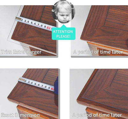 NECAUX 24 x 48 Inch 1.5mm Thick Frosted Table Protector, Rectangular Durable Oil Proof Water Resistant Crystal Soft Tabletop Cover Protector Plastic Pad for Dinning Room Coffee Writing Table