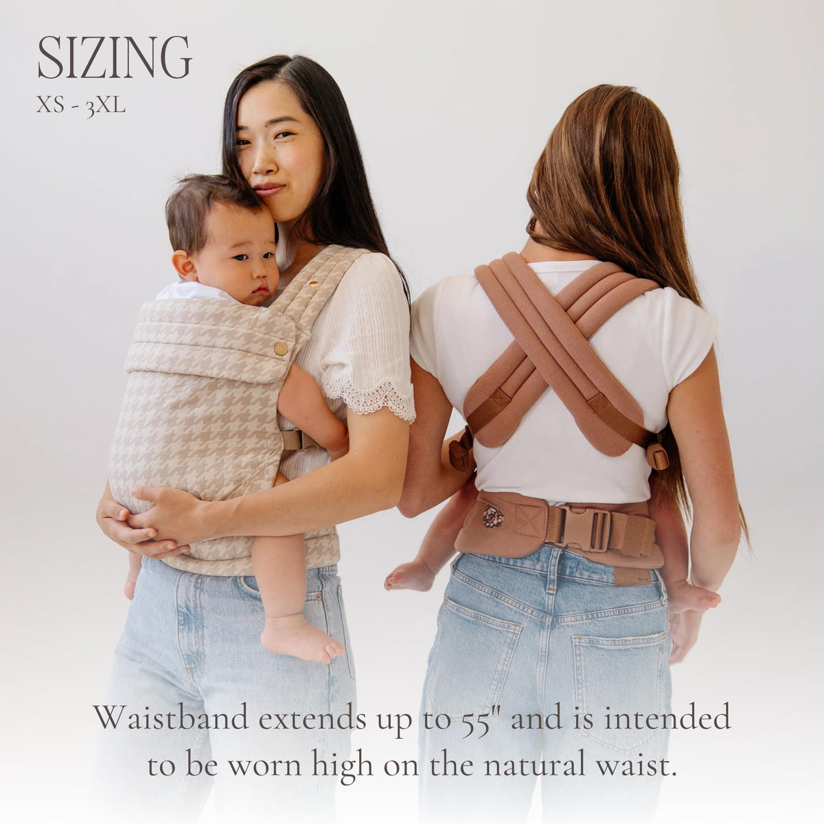 Mabē Monarch Ergonomic Baby Carrier – Premium Cotton Soft Structured Newborn to Toddler Carrier with Hip-Healthy Design, 3 Carry Positions (7-35lbs), Lightweight & Breathable, (Ebony Check)