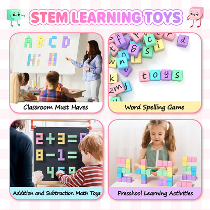 45pcs Magnetic Blocks for Kids Ages 3-5,Magnetic Building Blocks for Toddlers Girl Toys,Creative Sensory Toys 1-3 Magnet Cubes Toys Gifts for 3 4 5 6 7 8 Year Old Boys & Girls Valentines Day Toy