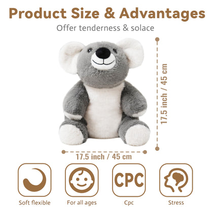 AmyToo Weighted Stuffed Animals, Giant Koala Stuffed Animal, Weighted Koala Plush, Toy Gifts for Kids & Adults, Gray, 4.5 lbs, 25 Inch