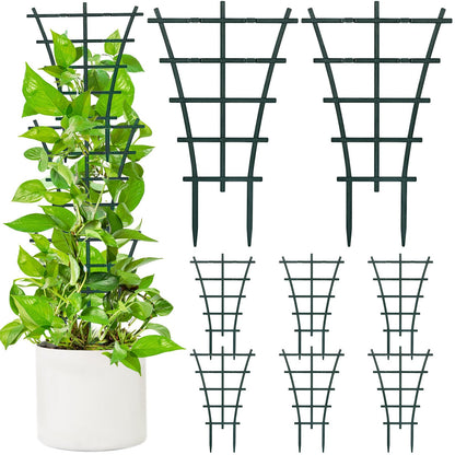 12 Pack Stackable Mini Climbing Plant Trellis for Indoor Potted Plants, Flower Pots Support, Peas, Hoya, Pothos