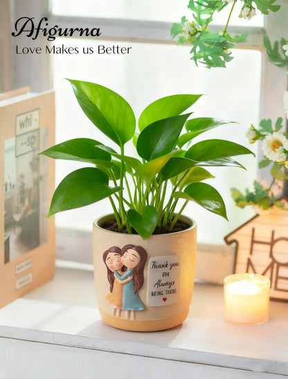 Afigurna Gardening Gifts for Women: 5.3in Plant Pot Gifts for Gardener - Plant Mom Presents for Gardener - Plant Pot Garden Presents for Mom Friends Lady Christmas Birthday Mothers Day