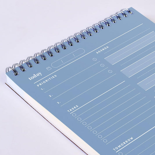 BestSelf Co. Daily Action Pad 60 Sheets – 120 GSM Paper, Ring-Bound Work Planner & To-Do List Notepad | Daily Planner for Productivity | Hourly Schedule, Task Checklist & Tomorrow’s Plan