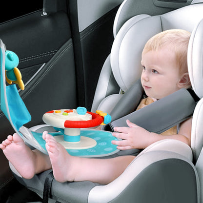 Caterbee Baby car seat Toys with Steering Wheel Center for Long Journeys (Car)
