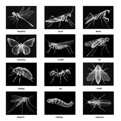 Animal X-Ray Set, Educational Science Kit, Light Table Accessory for Children (Insects)