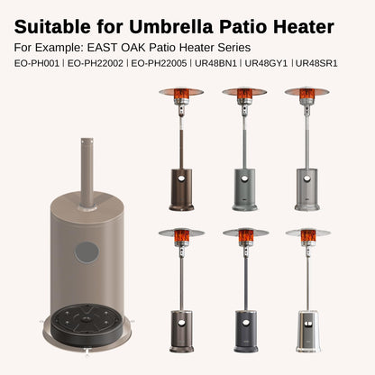 EAST OAK Patio Heater Sand Box/Water Box as Patio Heater Accessory, Maximum Capacity 26.45 lbs. Used to Increase the Stability of Umbrella Patio Heaters, Such as EAST OAK Patio Heater UR48BN1, Black