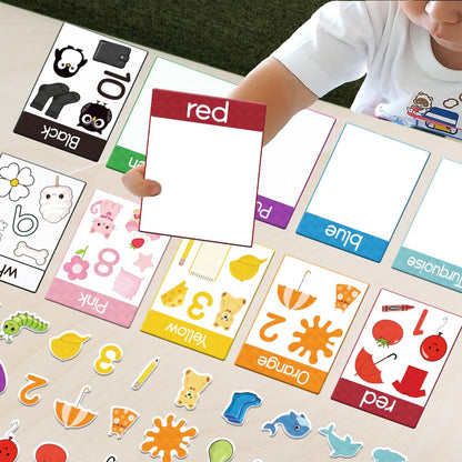 BEUNITONE 63Pcs Colour Sorting Felt Flannel Boards Stories Set Sensory & Calm Down Activity Board Indoor Activities Home Felt Board Play Kit for Friends DIY Crafts Storytelling Interactive Gifts