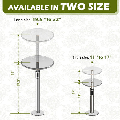 2 Set Adjustable Plant Risers for Inside Pot, Planter Insert for Large Pot, 19.5-32'' Rise Filler Riser of Tall Flower Pots, Metal Lift Insert for Tall Taper Flower Pots (6"8"10" Base or Top)
