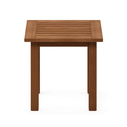 Furinno FG18506 Tioman Hardwood Patio Furniture Outdoor End Table, Natural