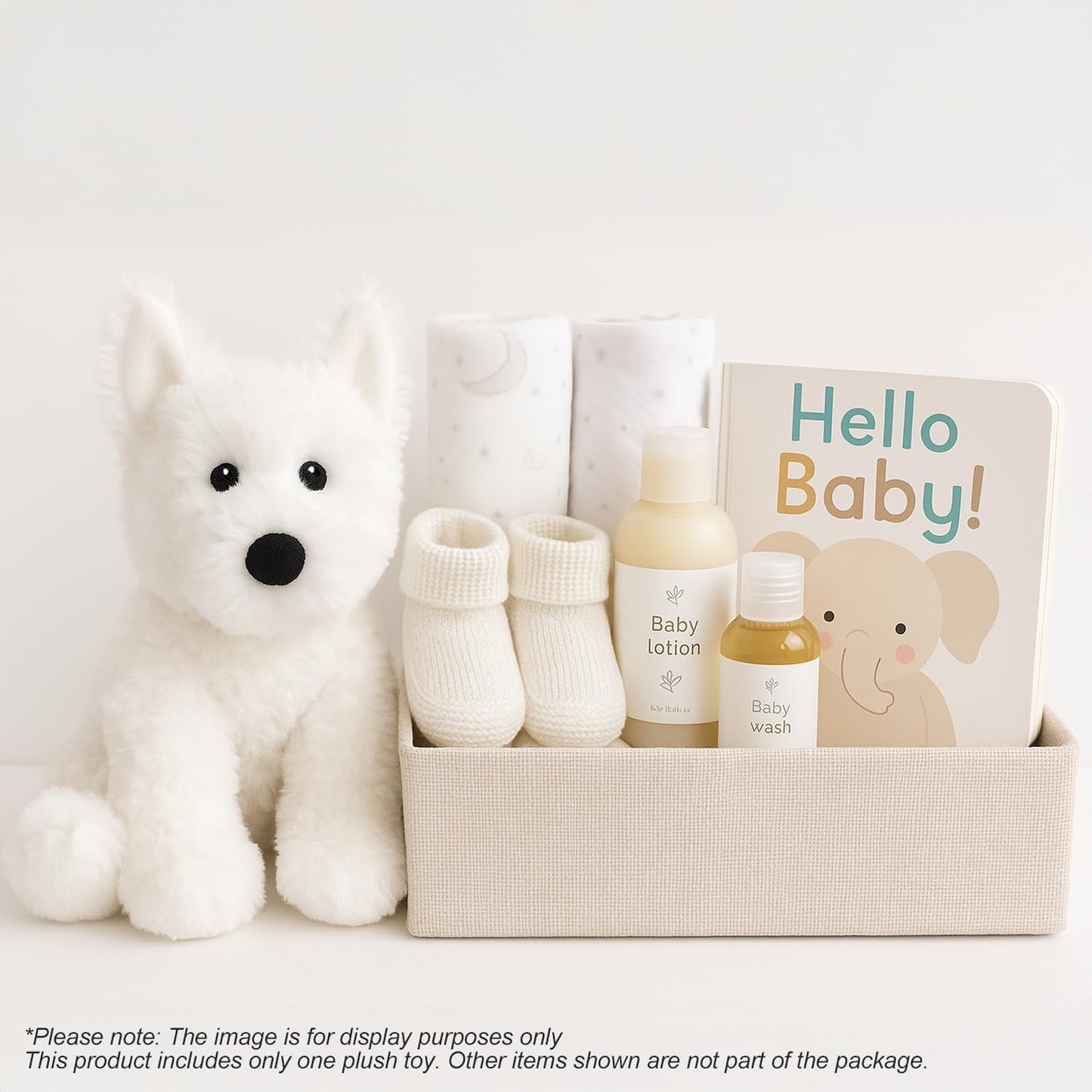WEIGEDU West Highland White Terrier Dog White Westie Puppy Stuffed Animals Plush Toys for Kids Girls Boys Baby Birthday Bedtime Gift, 12 inches