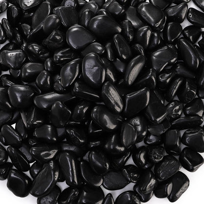 SOUJOY 15LBS Black River Rock, 1-2 Inch Pebbles for Plants, Natural Polished Decorative Stone for Landscaping Outdoor, Flower Bed Fish Tank Gravel Garden Home Decor
