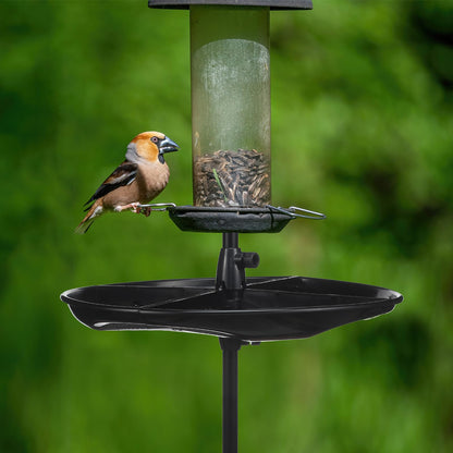 Geelin 21'' Plastic Bird Seed Catcher Tray for 1'' Outdoor Pole Feeders, Removable Bird Seed Catcher Tray for Hummingbird Bee Feeders Outdoors, Backyard, Garden, Not Included Pole