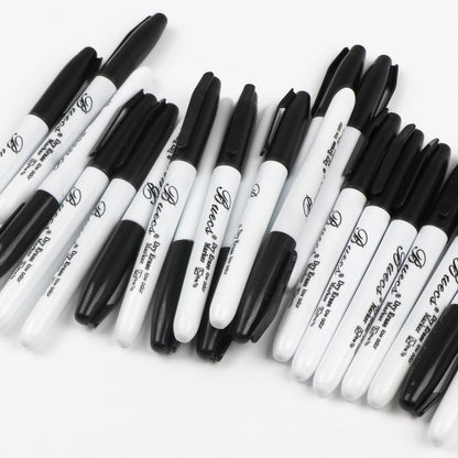 Buecs Black Dry Erase Markers, Low-Odor, 60 Count, Fine Point, Perfect for Writing on Whiteboards, Dry-Erase Boards, Glass, School Office Supplies