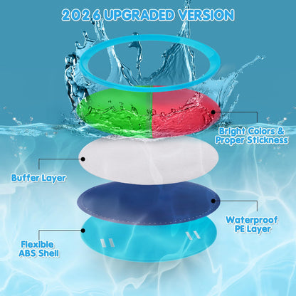 Ayeboovi Toss and Catch Ball Set 8 Paddles 4 Balls Outdoor Beach Pool Toys for 3 4 5 6 7 8 Year Old Boys Girls Birthday Gifts Easter Basket Stuffers Outside Yard Games for Kids and Family Activities