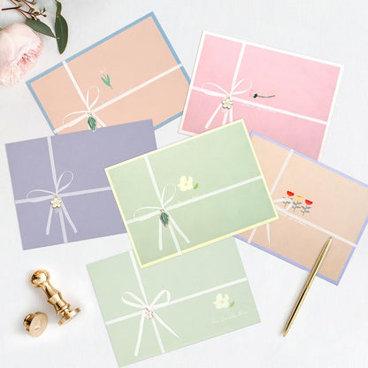 KSIWRE 48 PCS Stationery Paper and Envelopes Set,Cute Floral Stationary Set for Writing Letters,Double Sided Printing,Letter Writing Kit