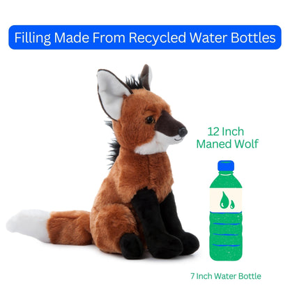 The Petting Zoo Maned Wolf Stuffed Animal, Gifts for Kids, Wild Onez Zoo Animals, Maned Wolf Plush Toy 12 inches