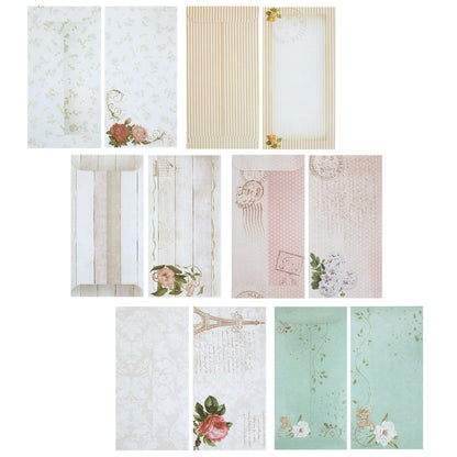 Paper Junkie Stationery Set - 7.25 x 10.2 In, Gold, 60 Sheets & 30 Envelopes - Letter Paper & Envelopes - Vintage Paper Designs