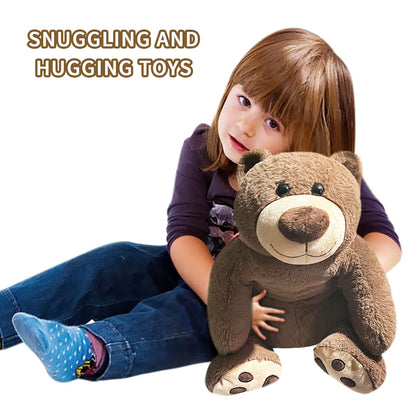 Fiosnow Weighted Stuffed Animals for Adults Brown Bear 3.5lbs 24" Weighted Plush Animals for Kids Throw Pillow Hugging Toys