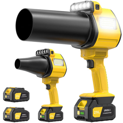OGERY Brushless Leaf Blower Cordless with Lights, Powerful Electric Leaf Blowers with 2 x 3.0Ah Batteries & Fast Charging, 700CFM 900G Wind Pressure Handheld Blower for Lawn Care Yard Garden, Yellow