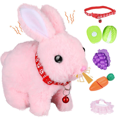 Jimate Bunny Toys for Kids Aged 3-7, Hopping Bunny Toy with Realistic Jumping, Wiggling Ears, and Sound Effects, Ideal Rabbit Toys for Girls and Boys for Birthdays, Easter