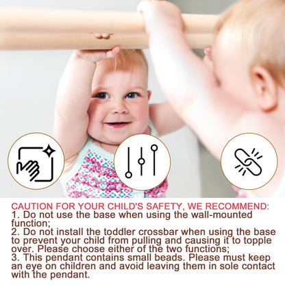 JHNIFTYNEST Infant Coordination Mirror Montessori Safety Pull up Bar Baby MirrorAcrylic Non-Glass Early Learning to Walk Mirror Upgrade Dual-Use with Base for Lengthened Version Hanging Toys 59.05”