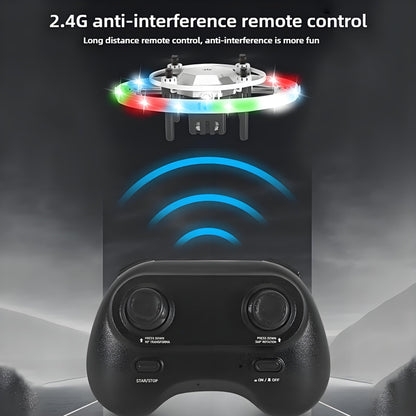 Kodbiby RC Drone, 2-in-1 RC Drone Aurora Ball with RGB Gradient Lighting, 360° Rotation, Air Pressure Setting, Speed Witching, Modular Battery, One Key Funtion Aurora Ball Toys
