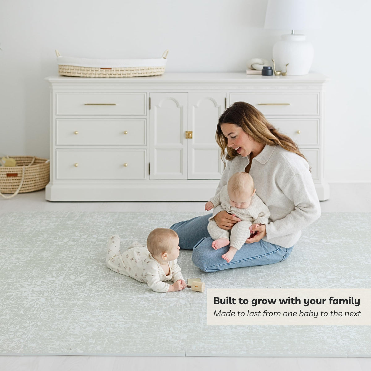Little Landings Baby Play Mat for Floor - Eden (4x6ft) - Premium EVA Foam Play Mat for Babies & Toddlers (Ages 0-5+) - Non-Toxic Playmat for Tummy Time, Crawling & Playroom - Stylish & Comfortable