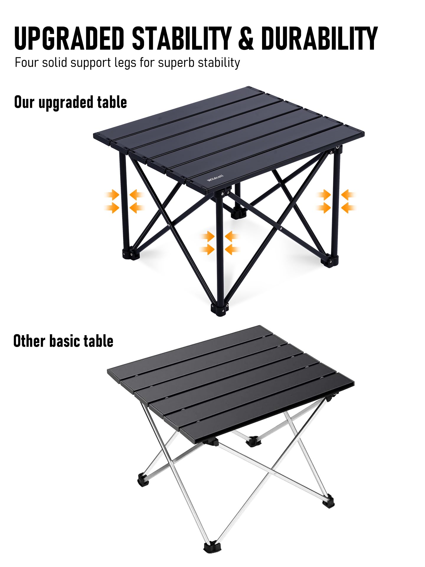 WildCall Ultralight Camping Table, Compact Aluminum Folding Beach Table with Carry Bag for Outdoor, Picnic BBQs, and Cooking