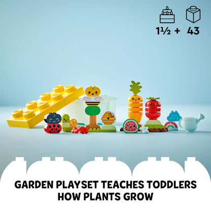 LEGO DUPLO My First Organic Garden Brick Box Building Toys - Stacking Blocks for Toddlers, Girls & Boys, Ages 1.5+ - Sensory Learning & Educational Toys for Fine Motor Skills - 10984