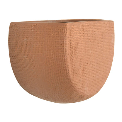 Main + Mesa Modern Boho Stoneware Wall Mount Planters, Terracotta, Set of 2 Sizes