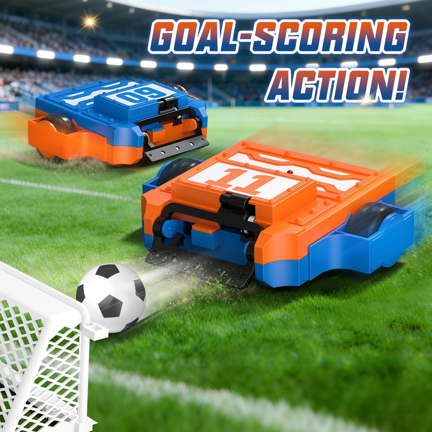 ACIKETO Remote Control Battle Robots Soccer Robot Game Set for Kids, 2-Player RC Football Robots Table Game with 2 Balls & 2 Goals, Fighting Robot STEM Toy Birthday Gift for Boys and Girls Age 5 & Up