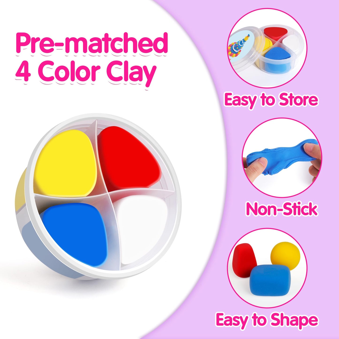 Air Dry Clay Kit, 12 Cake Modeling Clay for Kids, Molding Clay Set with Sculpting Tools and Tutorial, Ultra Light, Safe & Non-Toxic, Arts and Crafts School Projects, Home Party Favor for Boys Girls