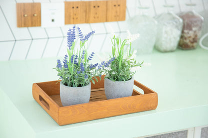 Velener Artificial Lavender Flowers(Pink/White/Purple), Small Fake Lavender Plants Pot Set of 3 - Faux Lavender Flowers for Farmhouse/Home