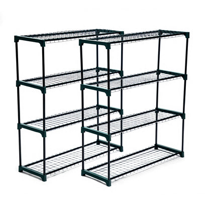 Panana 4 Tier Garden Greenhouse Steel Staging Shelving Plant Stand Garden Shelving Unit Garage Storage Racking, 2 Pack Plant Racks
